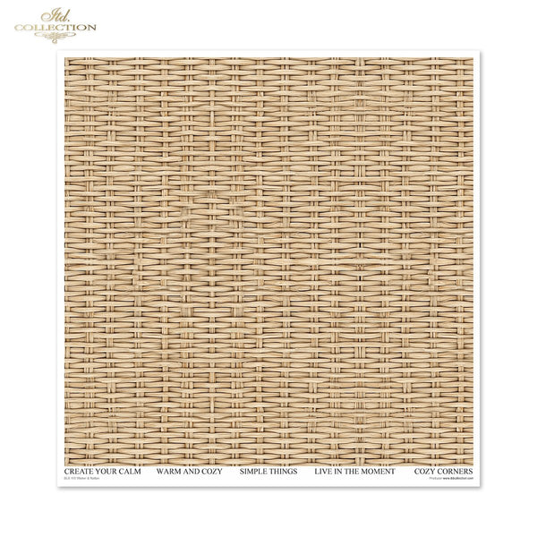 Scrapbooking-Papier Set Wicker & Rattan 200 g/m2 310x320mm 11 Bögen