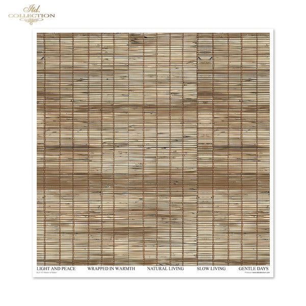Scrapbooking-Papier Set Wicker & Rattan 200 g/m2 310x320mm 11 Bögen