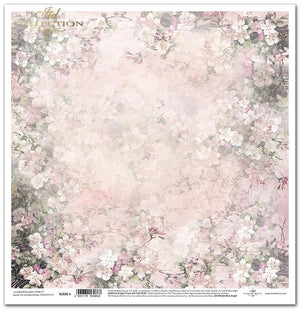 Sommerzeit – Blumenhintergrund Rosa Scrapbooking Papier 310 x 320 mm 200 g/m²