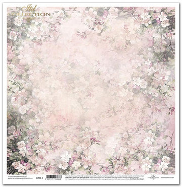 Sommerzeit – Blumenhintergrund Rosa Scrapbooking Papier 310 x 320 mm 200 g/m²