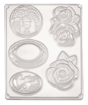 Seifengießform Ornamente Kunststoff transparent