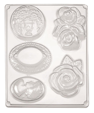 Seifengießform Ornamente Kunststoff transparent