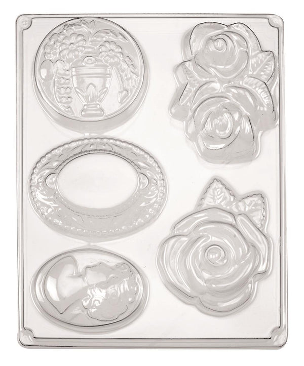 Seifengießform Ornamente Kunststoff transparent