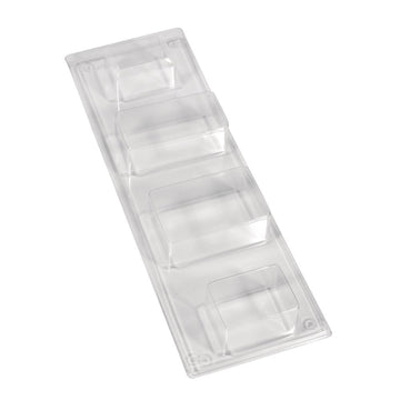 Seifengießform Rechteck PET-Kunststoff Tiefe 3cm 4 teilig