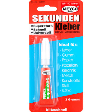 Sekundenkleber flüssig Tube 3 Gramm