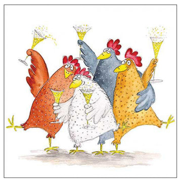 Servietten Celebrating Chickens FSC Mix 20 Stück pro Päckchen 33x33cm