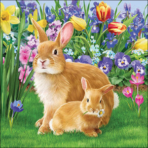 Servietten Mother Bunny 33x33cm 20 Stück 3-lagig 100% FSC