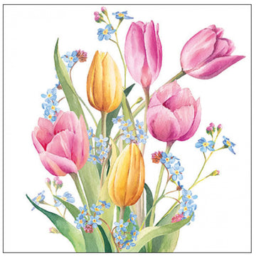 Servietten Tulips Bouquet FSC Mix 20 Stück pro Päckchen 33x33cm