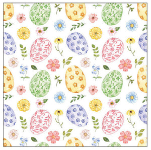 Servietten Easter Eggs and Flowers FSC Mix 20 Stück pro Päckchen 33x33cm