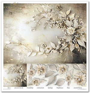 Scrapbooking Papier Winterstrauß Set 310x320 mm 200 g/m2 10 Stück