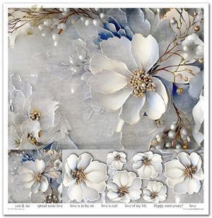 Scrapbooking Papier Winterstrauß Set 310x320 mm 200 g/m2 10 Stück