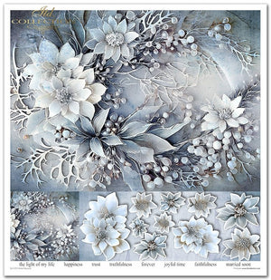Scrapbooking Papier Winterstrauß Set 310x320 mm 200 g/m2 10 Stück