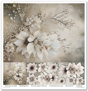 Scrapbooking Papier Winterstrauß Set 310x320 mm 200 g/m2 10 Stück