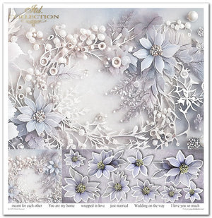 Scrapbooking Papier Winterstrauß Set 310x320 mm 200 g/m2 10 Stück