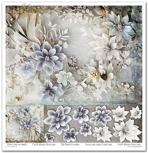 Scrapbooking Papier Winterstrauß Set 310x320 mm 200 g/m2 10 Stück