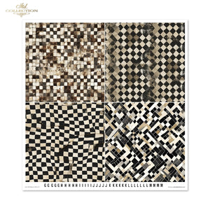Scrapbooking Papierset Black & White 11 Bögen FSC Recycled 200g/m²