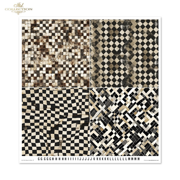 Scrapbooking Papierset Black & White 11 Bögen FSC Recycled 200g/m²