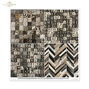 Scrapbooking Papierset Black & White 11 Bögen FSC Recycled 200g/m²