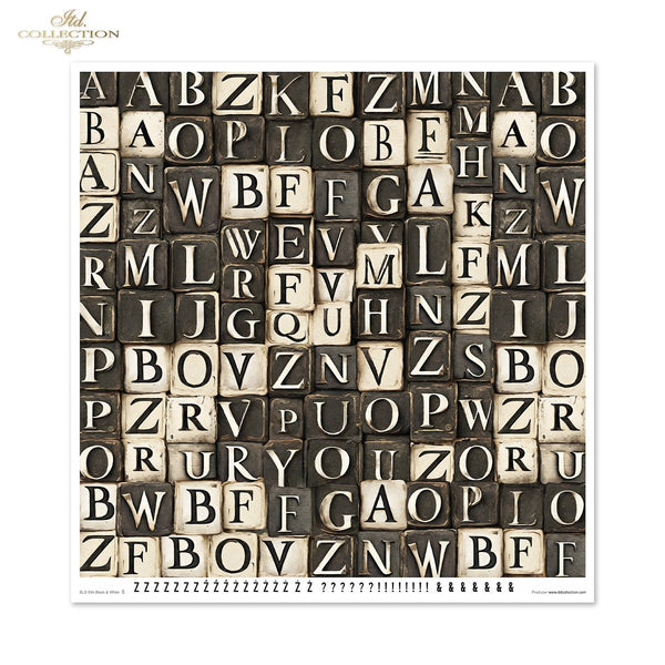 Scrapbooking Papierset Black & White 11 Bögen FSC Recycled 200g/m²