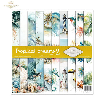 Set von Papieren für Scrapbooking Tropical Dreams 200g/m² 310x320 mm 11 Bögen