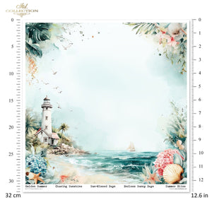 Set von Papieren für Scrapbooking Tropical Dreams 200g/m² 310x320 mm 11 Bögen