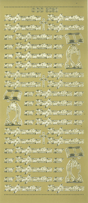 Konturenstickers Konfirmation 1 Bogen 23x10cm