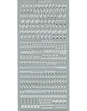 Konturensticker Kleinbuchstaben Alphabet Combi ABC elegant 10x23cm 1 Bogen