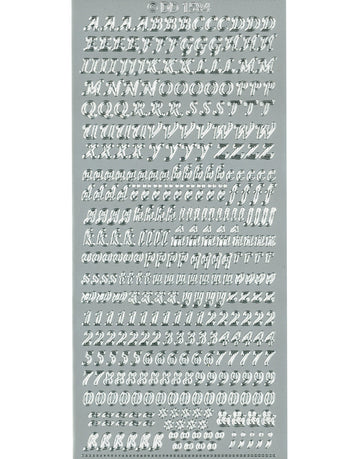 Konturensticker Kleinbuchstaben Alphabet Combi ABC elegant 10x23cm 1 Bogen