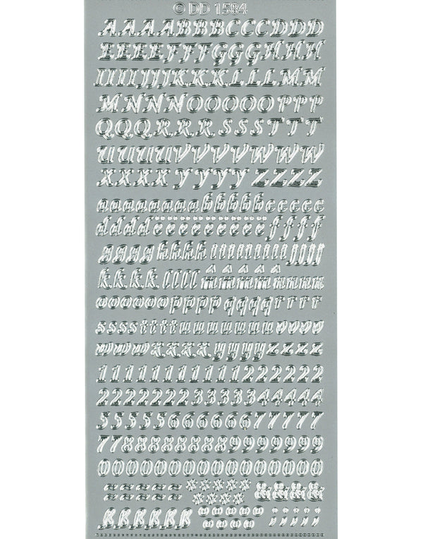 Konturensticker Kleinbuchstaben Alphabet Combi ABC elegant 10x23cm 1 Bogen