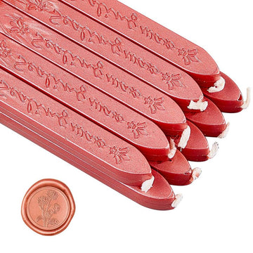 Siegelwachs mit Docht rosé perlschimmer 9cm 1 Stück
