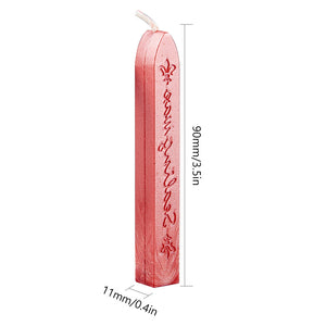 Siegelwachs mit Docht rosé perlschimmer 9cm 1 Stück