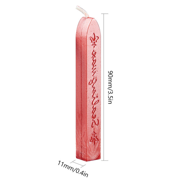Siegelwachs mit Docht rosé perlschimmer 9cm 1 Stück