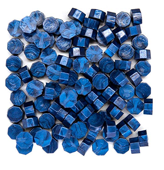 Siegelwachs Pastillen pearlized blau, 100 Stk./Beutel