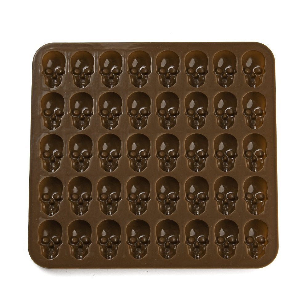 Silikon-Gießform Totenköpfe 160x170x10mm