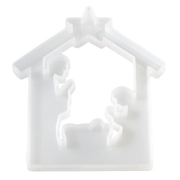 Silikon-Gießform Weihnachts-Krippe heilige Familie 15,5x12x1cm