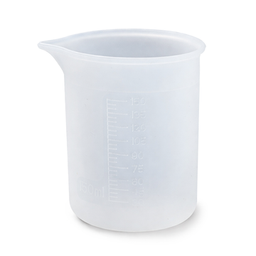 Silikon Messbecher für Epoxidharz & Gießmassen 150 ml  flexibel weiß 7,8×6,7×8,1cm 1 Stück