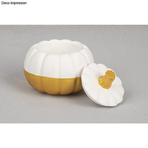 Silikon Gießform 3D Kürbis 10cm ø mit Deckel Höhe 8,5cm