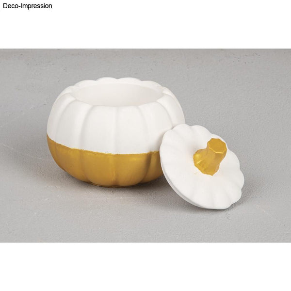 Silikon Gießform 3D Kürbis 10cm ø mit Deckel Höhe 8,5cm