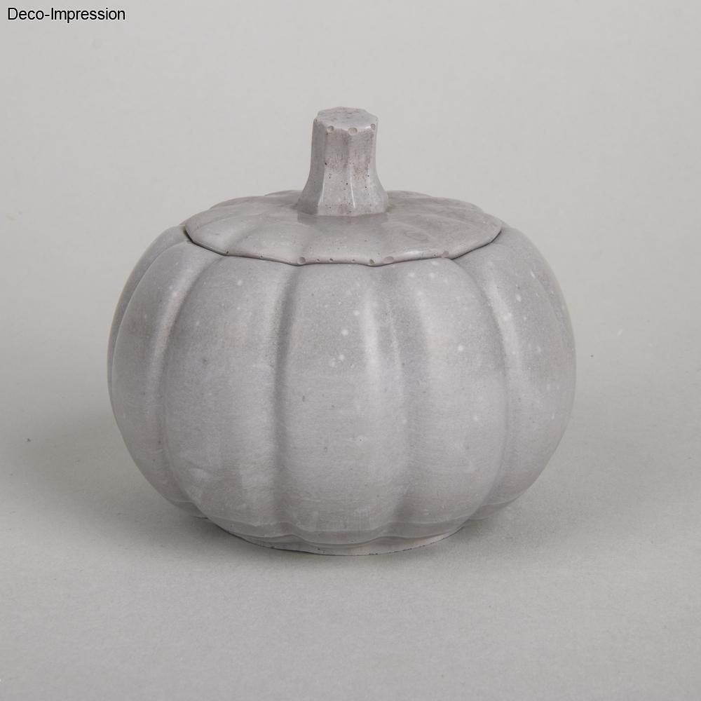 Silikon Gießform 3D Kürbis 10cm ø mit Deckel Höhe 8,5cm