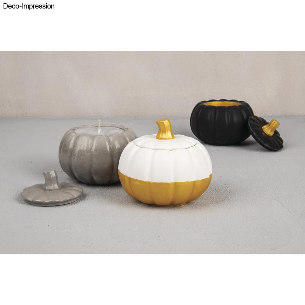 Silikon Gießform 3D Kürbis 10cm ø mit Deckel Höhe 8,5cm