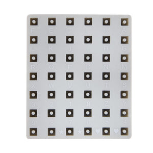 Silikon Gießform Buchstaben Perlen inkl. Zahlen 42 Perlen 10x10mm