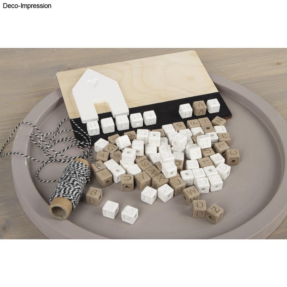 Silikon Gießform Buchstaben Perlen inkl. Zahlen 42 Perlen 10x10mm