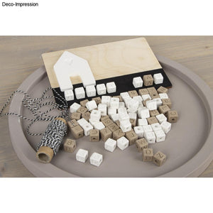 Silikon Gießform Buchstaben Perlen inkl. Zahlen 42 Perlen 10x10mm