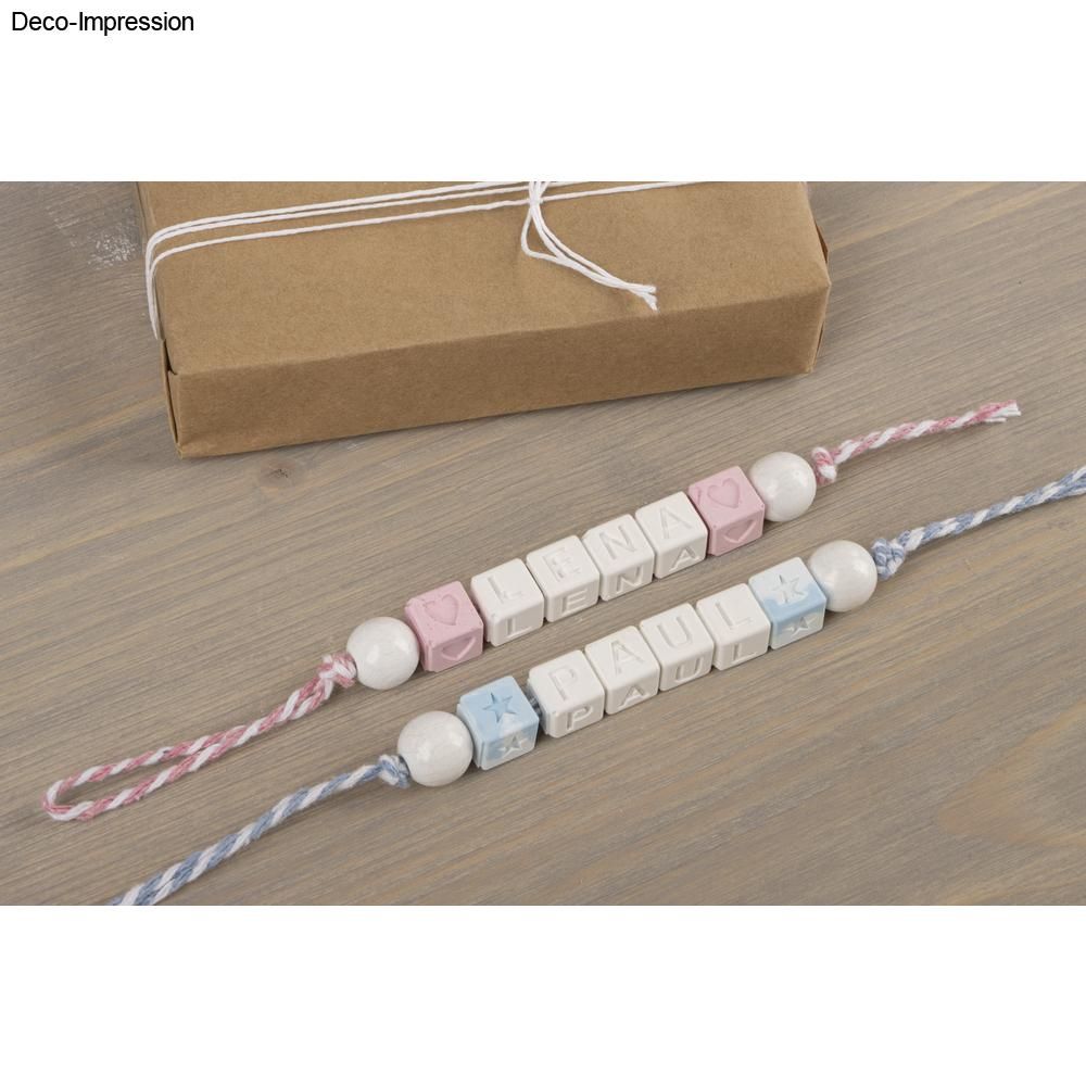 Silikon Gießform Buchstaben Perlen inkl. Zahlen 42 Perlen 10x10mm