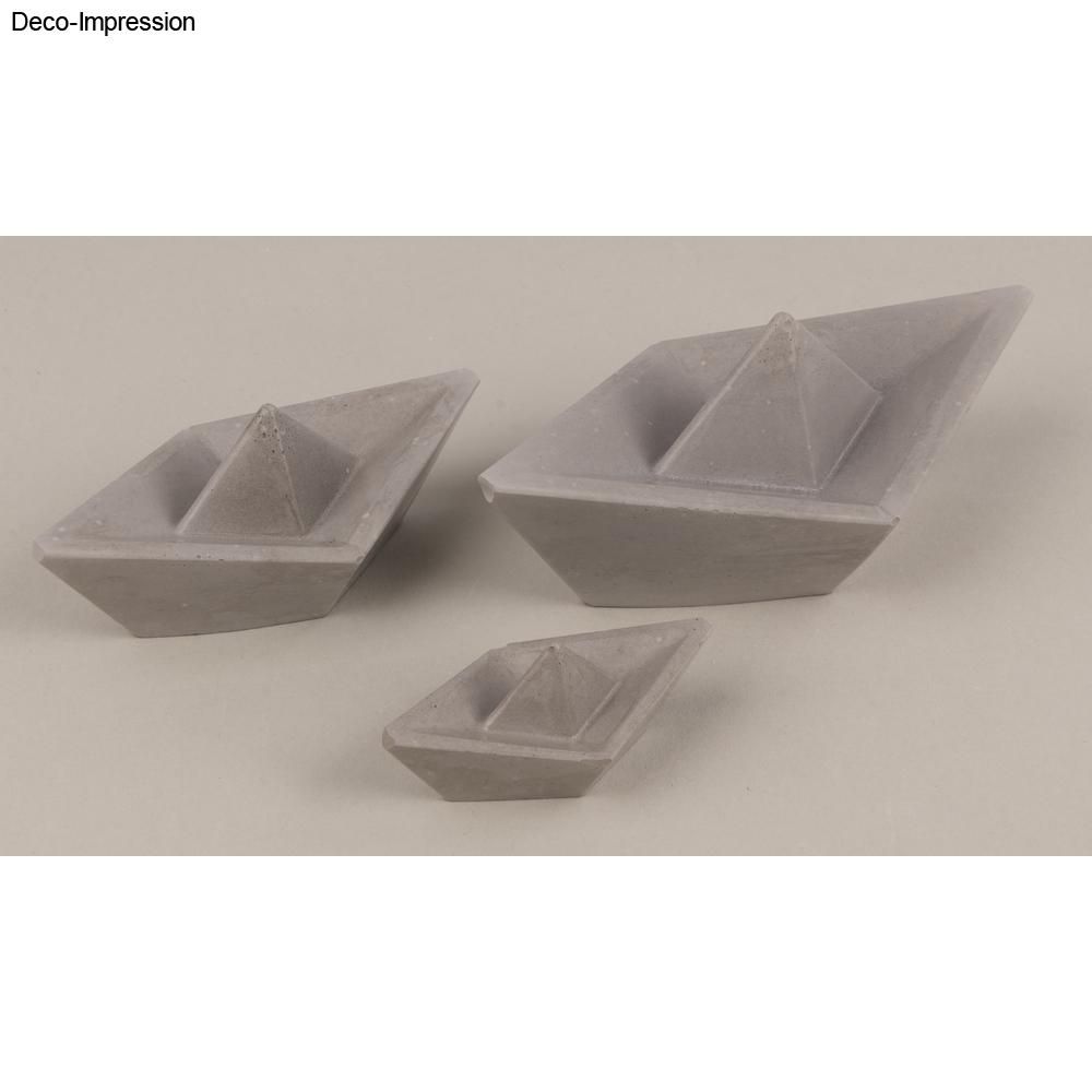 Silikon Gießformen Set Origami Boote 3tlg 8x4x2,9cm 12x6x4,3cm 16x8x5,6cm