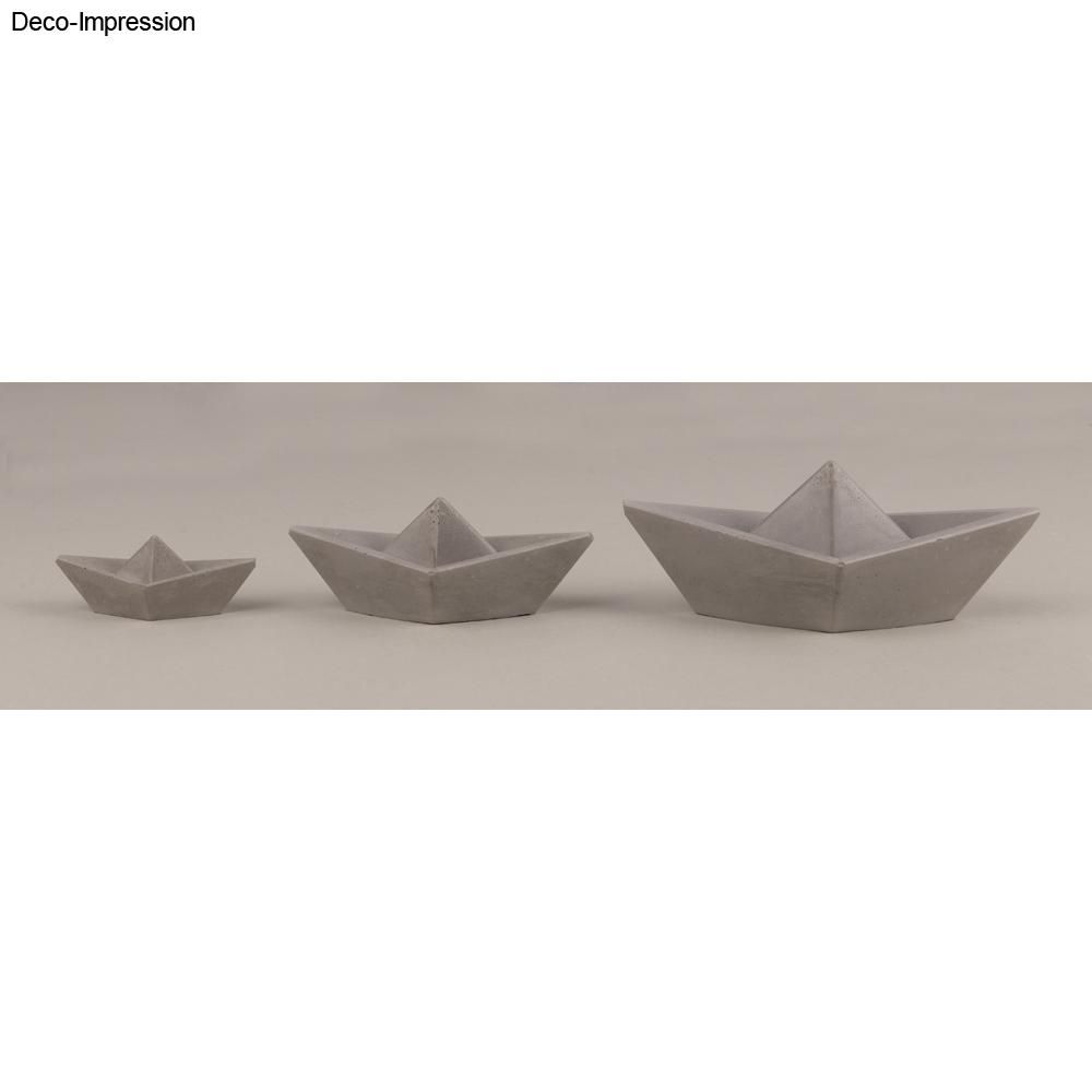 Silikon Gießformen Set Origami Boote 3tlg 8x4x2,9cm 12x6x4,3cm 16x8x5,6cm