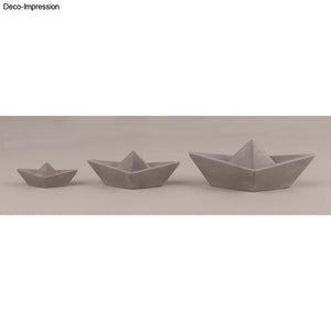 Silikon Gießformen Set Origami Boote 3tlg 8x4x2,9cm 12x6x4,3cm 16x8x5,6cm