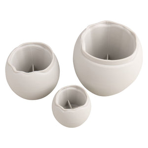 Silikon Gießformen Set Vasen Wellenrand 3tlg. 5x4,2cm 7,2x6cm 9,5x7,8cm