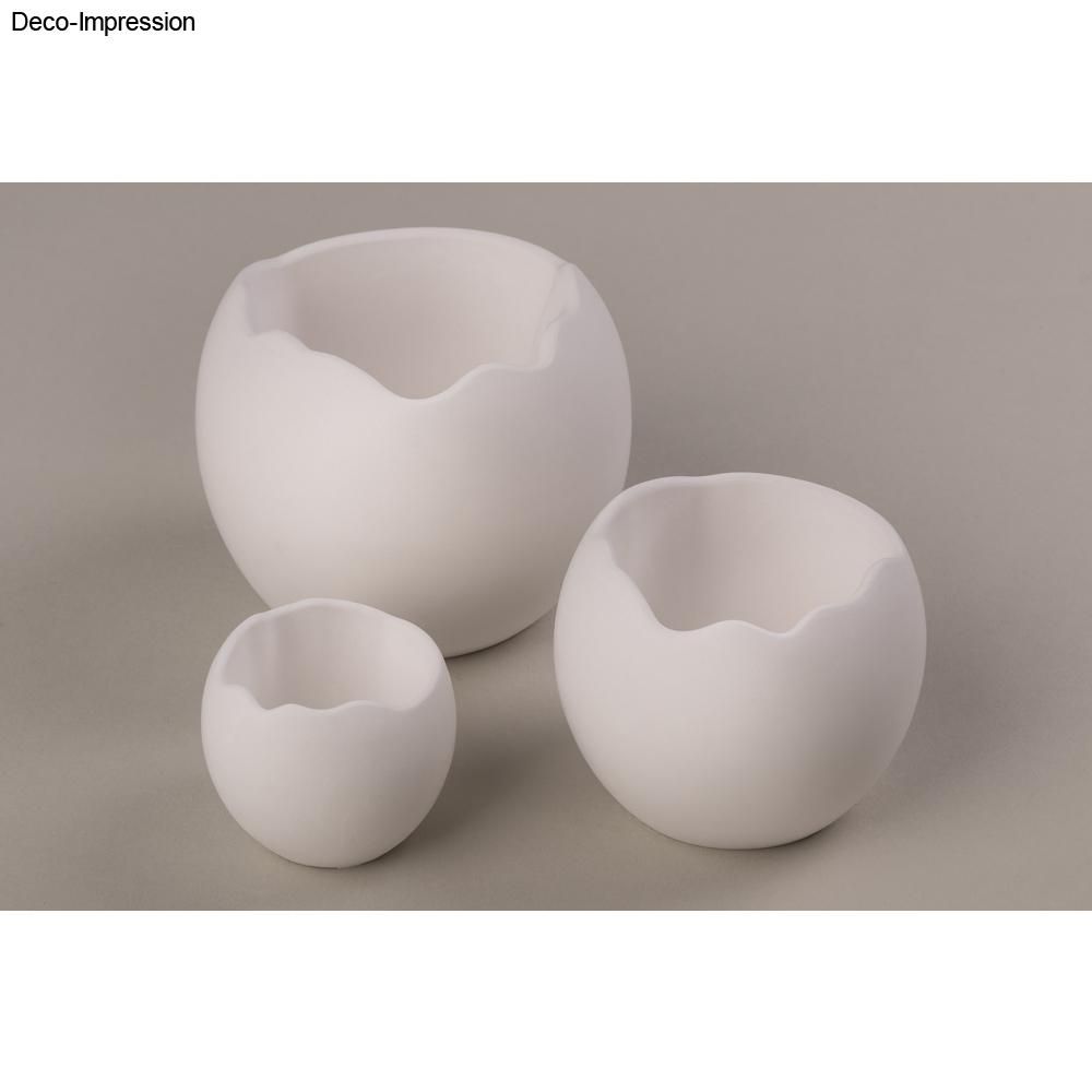 Silikon Gießformen Set Vasen Wellenrand 3tlg. 5x4,2cm 7,2x6cm 9,5x7,8cm