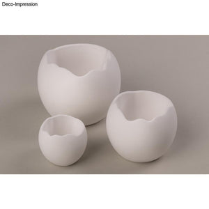 Silikon Gießformen Set Vasen Wellenrand 3tlg. 5x4,2cm 7,2x6cm 9,5x7,8cm